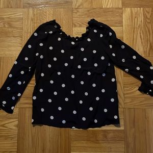 Lovely low back Polka dot blouse